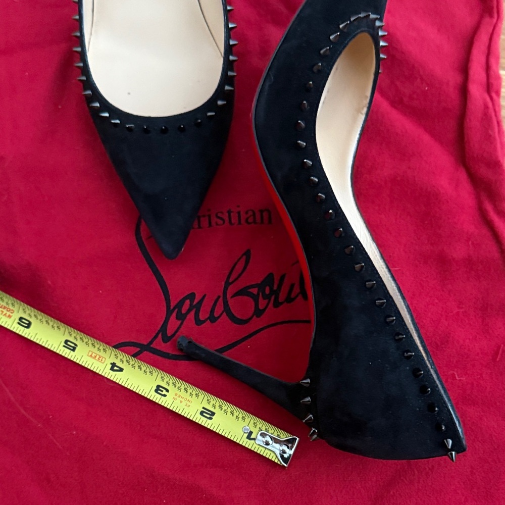 Christian Louboutin Black Suede Studded Heels - Picture 8 of 8